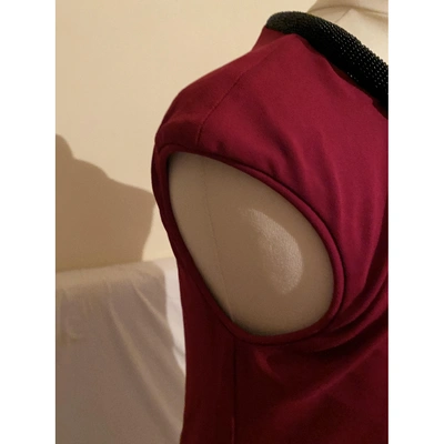 Pre-owned Burberry Red Viscose Top