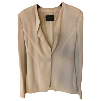 Pre-owned Giorgio Armani Jacket In White