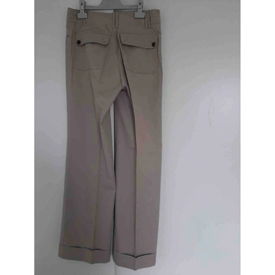 Pre-owned Carolina Herrera Large Trousers In Beige