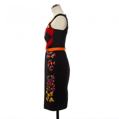 Pre-owned Peter Pilotto Wool Mid-length Dress In Black