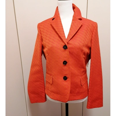 Pre-owned Valentino Suit Jacket In Orange