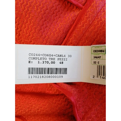 Pre-owned Valentino Suit Jacket In Orange