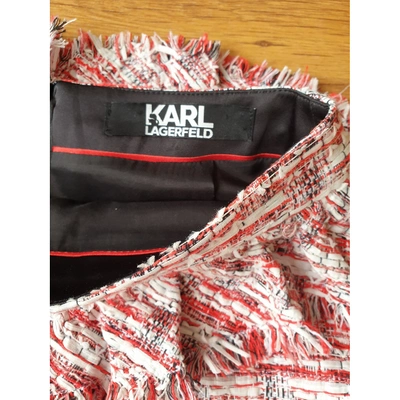 Pre-owned Karl Mini Skirt In Red