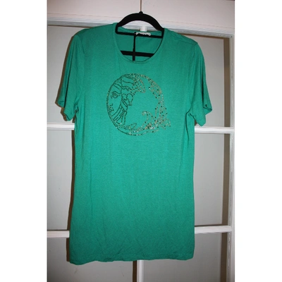 Pre-owned Versace Green Viscose Top