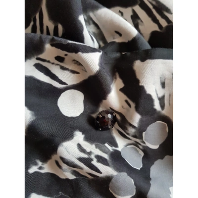 Pre-owned Burberry Silk Poncho In Black