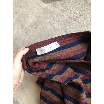 Pre-owned Victoria Beckham Wool Mid-length Skirt In Multicolour