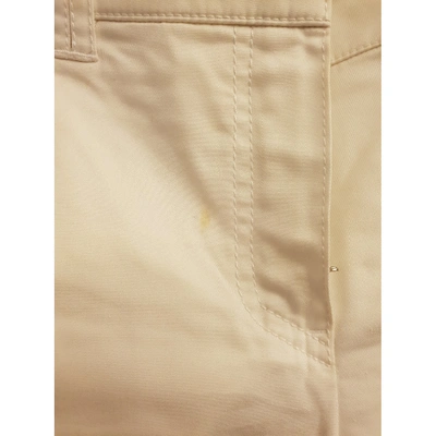 Pre-owned Louis Vuitton Straight Pants In White