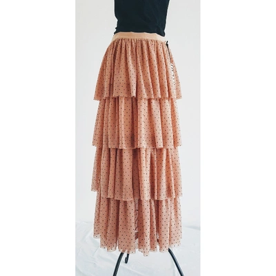 Pre-owned Aniye By Maxi Skirt In Beige