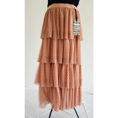 Pre-owned Aniye By Maxi Skirt In Beige