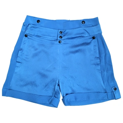 Pre-owned Balenciaga Silk Shorts In Blue