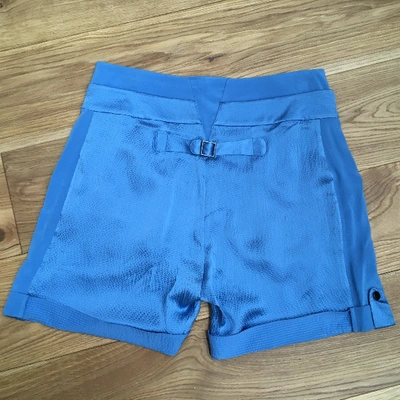 Pre-owned Balenciaga Silk Shorts In Blue