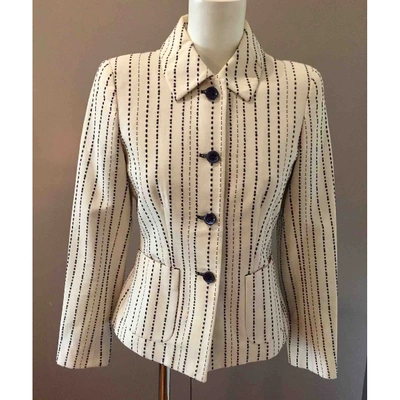 Pre-owned Carolina Herrera Ecru Cotton Jacket