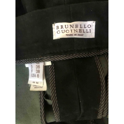 Pre-owned Brunello Cucinelli Trousers In Green