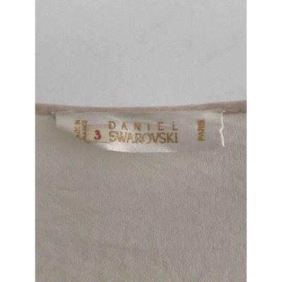 SWAROVSKI Pre-owned Silk Camisole In Ecru