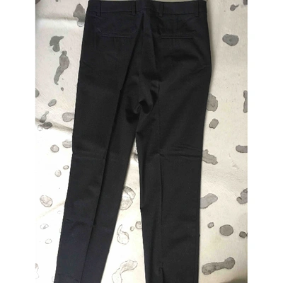 Pre-owned Moncler Wool Straight Pants In Anthracite