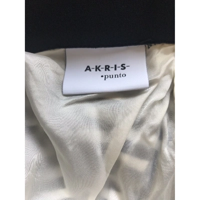 Pre-owned Akris Maxi Skirt In Navy
