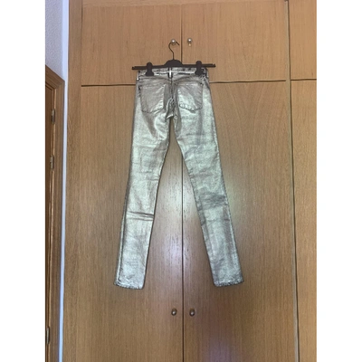 Pre-owned Juicy Couture Slim Jeans In Gold