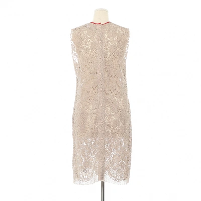 Pre-owned Gucci Grey Lace Dress