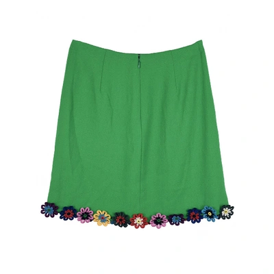 Pre-owned Mary Katrantzou Green Wool Skirt