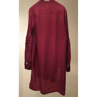Pre-owned Mcq By Alexander Mcqueen Silk Shirt In Burgundy