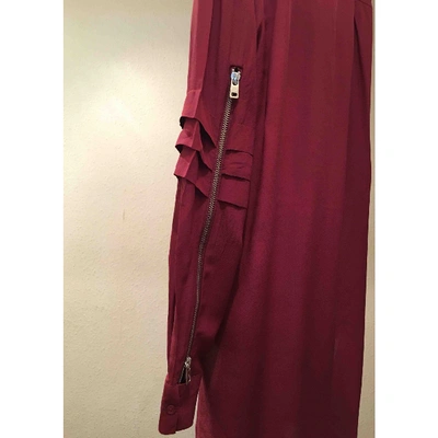 MCQ BY ALEXANDER MCQUEEN Pre-owned Silk Shirt In Burgundy