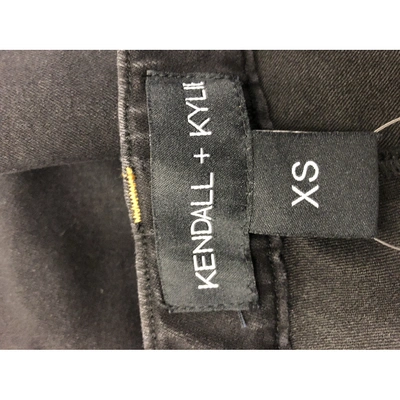 Pre-owned Kendall + Kylie Black Cotton Trousers