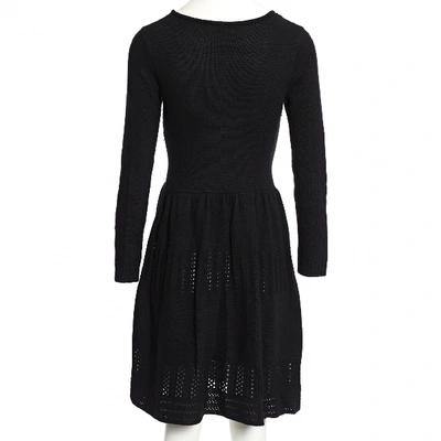 Pre-owned Philosophy Di Alberta Ferretti Wool Mini Dress In Black