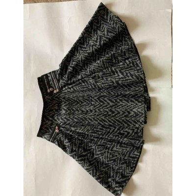 Pre-owned Fendi Wool Mid-length Skirt In Grey