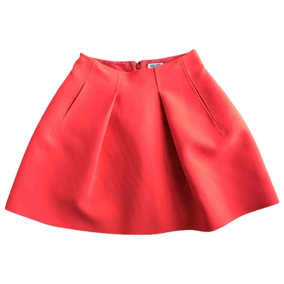 Pre-owned Kenzo Mini Skirt In Orange