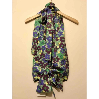 Pre-owned Tara Jarmon Silk Vest In Multicolour