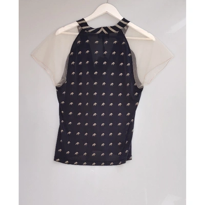 Pre-owned Emporio Armani Silk Blouse In Navy
