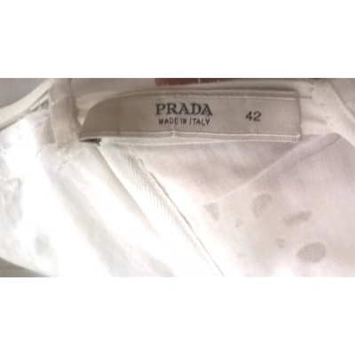 Pre-owned Prada White Cotton Dresses