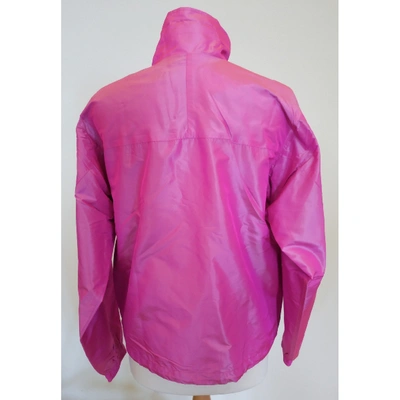 Pre-owned Aspesi Silk Trench Coat In Pink