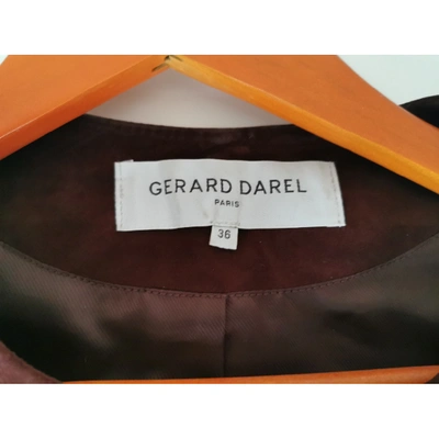 Pre-owned Gerard Darel Short Waistcoat In Burgundy