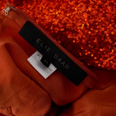 Pre-owned Elie Saab Maxi Dress In Orange