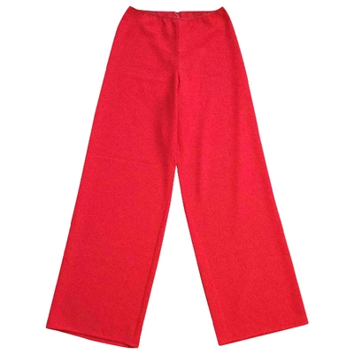 Pre-owned Stephan Janson Wool Large Pants In Red