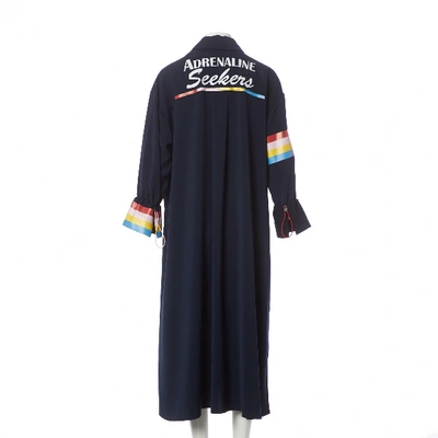 Pre-owned Mira Mikati Maxi Dress In Navy