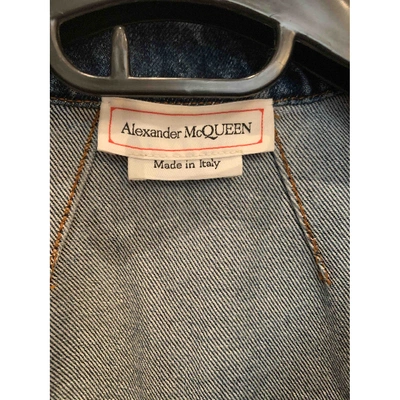 Pre-owned Alexander Mcqueen Blue Denim - Jeans Jacket