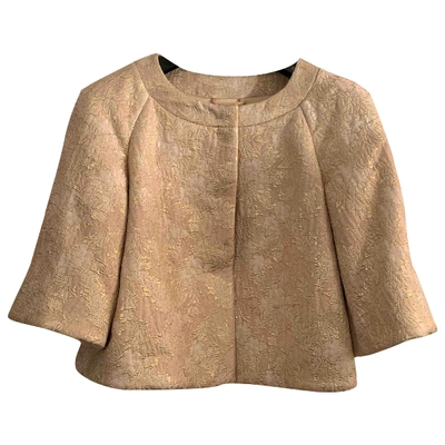Pre-owned Prada Wool Short Vest In Gold