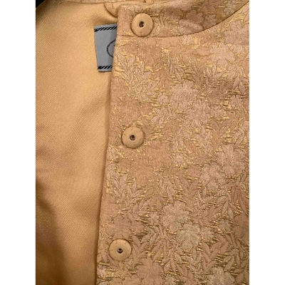 Pre-owned Prada Wool Short Vest In Gold