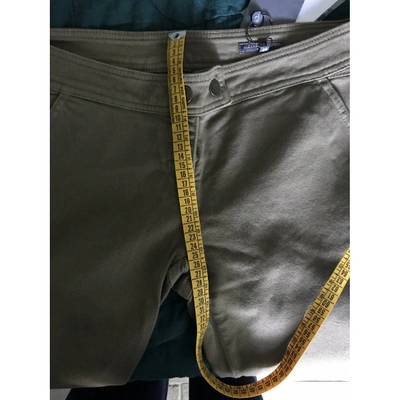Pre-owned Alexander Mcqueen Slim Pants In Khaki