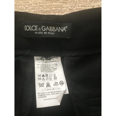 Pre-owned Dolce & Gabbana Straight Pants In Black