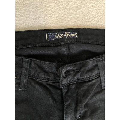 Pre-owned Hudson Straight Jeans In Black