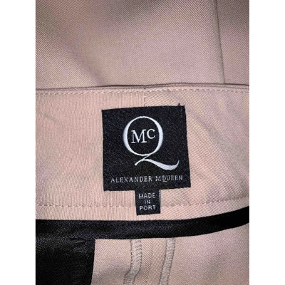 Pre-owned Alexander Mcqueen Pink Wool Trousers