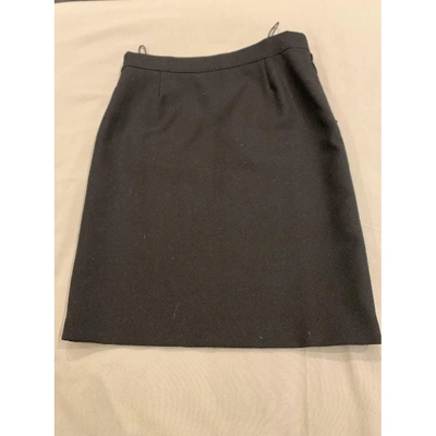 Pre-owned Jil Sander Wool Mid-length Skirt In Black