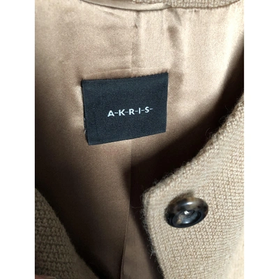 Pre-owned Akris Wool Peacoat In Brown