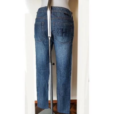 Pre-owned Hugo Boss Blue Cotton - Elasthane Jeans