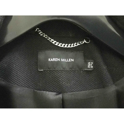 Pre-owned Karen Millen Coat In Black