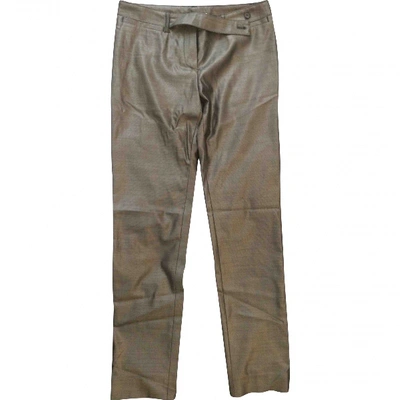 Pre-owned Vanessa Bruno Wool Straight Pants In Metallic