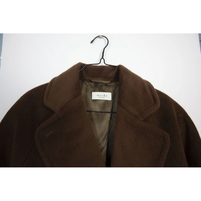 Pre-owned Maska Brown Wool Coat